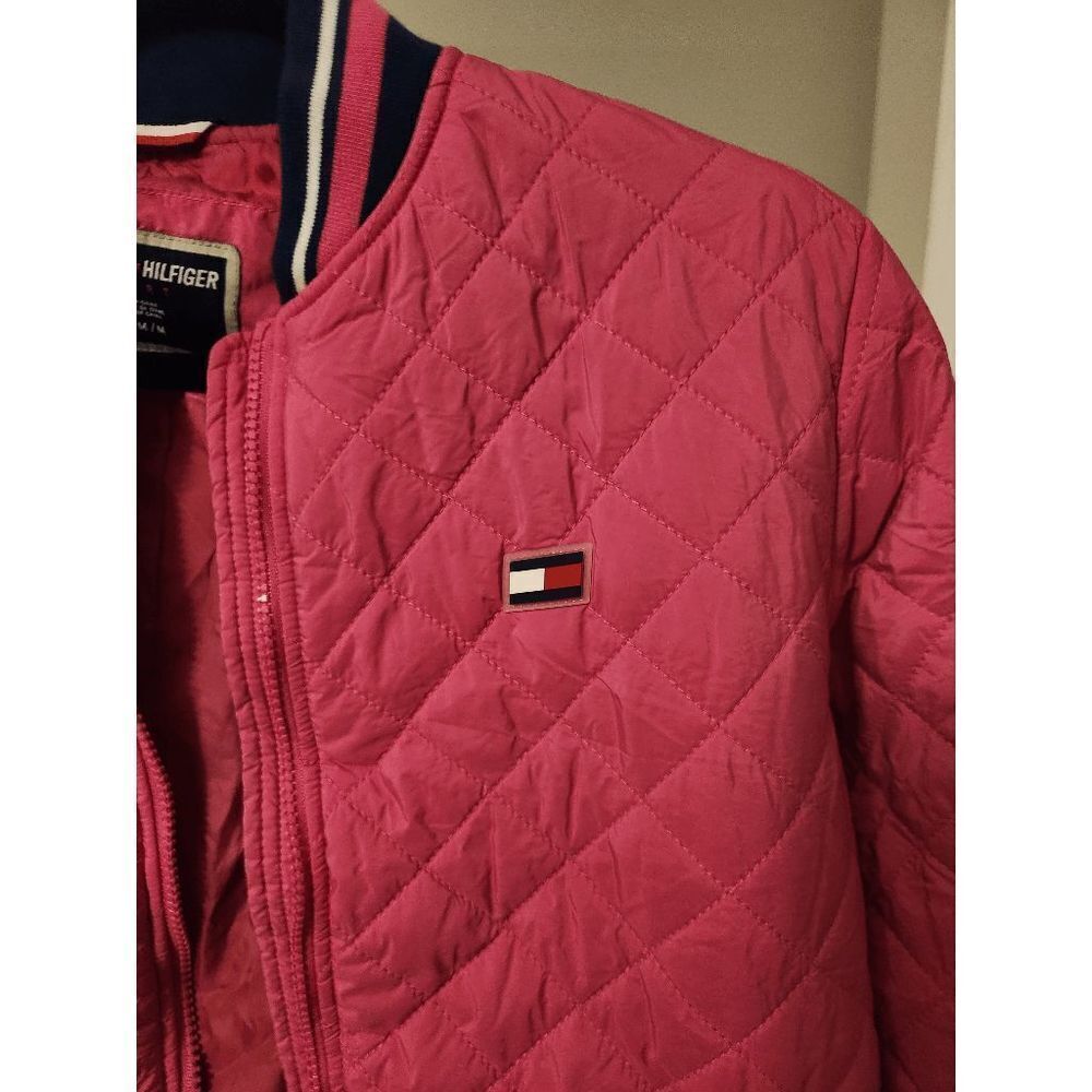 Tommy Hilfiger Pink Quilted Bomber Jacket Medium - Picture 7 of 7